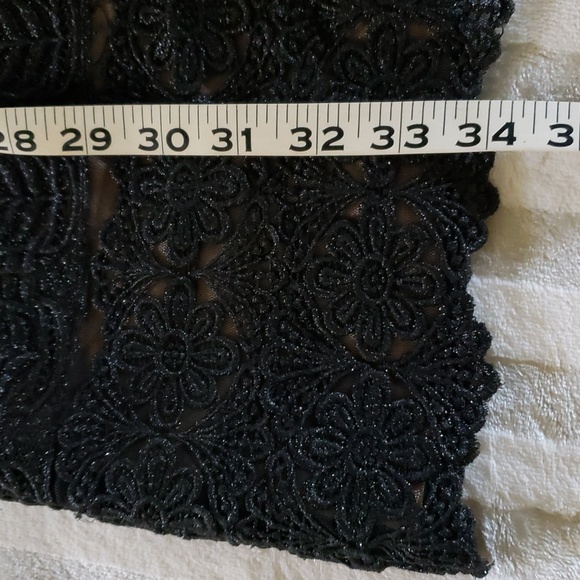 🔖 BNWT NICOLE MILLER COLLECTION Diva Mesh Lace Mini Dress Jet Black (8) - Picture 15 of 16